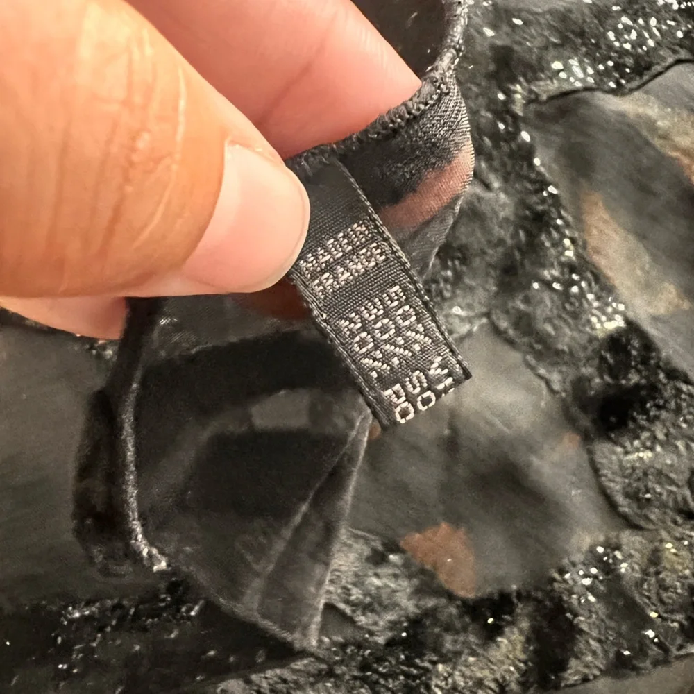 Paco Rabanne black square scarf/wrap 45x45 inch